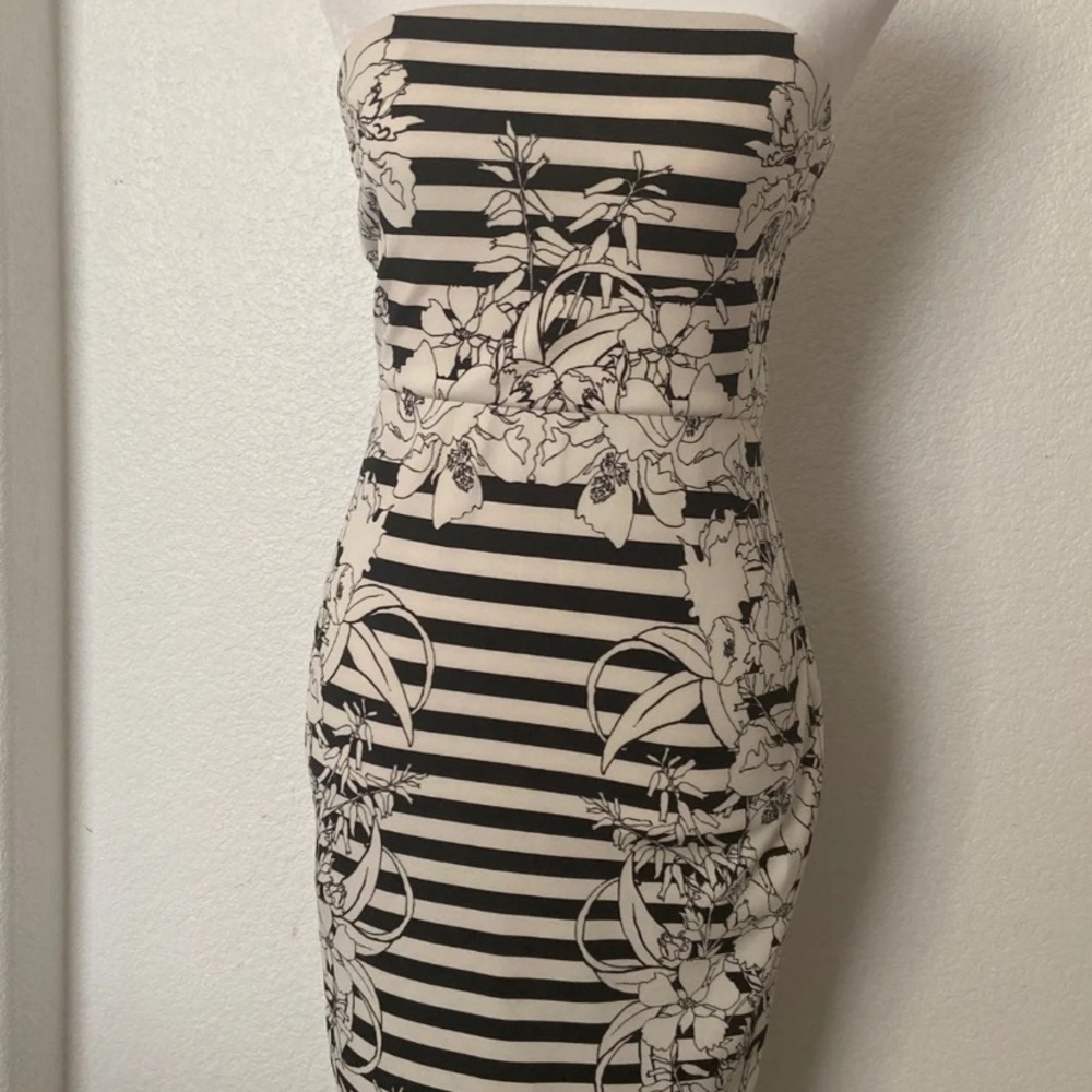Express midi strapless dress